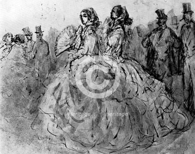 'Promenade', 19th century, (1930).Artist: Constantin Guys