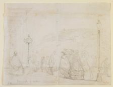 Promenade à Baden, 1858. Creator: James Abbott McNeill Whistler