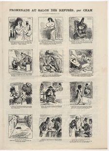 Promenade au Salon des Refusés. Le Charivari, 08-06-1873, 1873. Creator: Cham (Amédée Charles de Noé) (1819-1879)