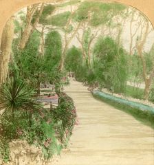 Promenade, Alameda Garden, Rock of Gibraltar 1896. Creator: Keystone View Company