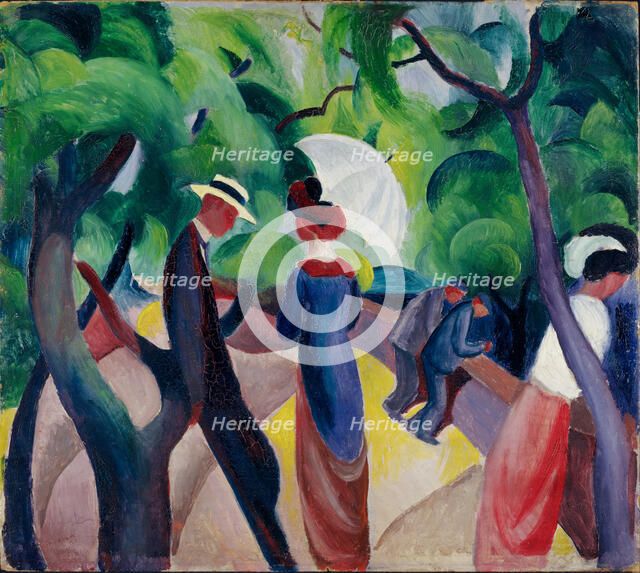 Promenade. Artist: Macke, August (1887-1914)