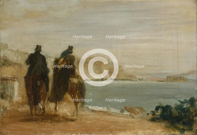 Promenade beside the Sea, ca 1860. Artist: Degas, Edgar (1834-1917)