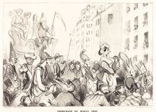 Promenade du Boeuf Gras, 1839. Creator: Honore Daumier