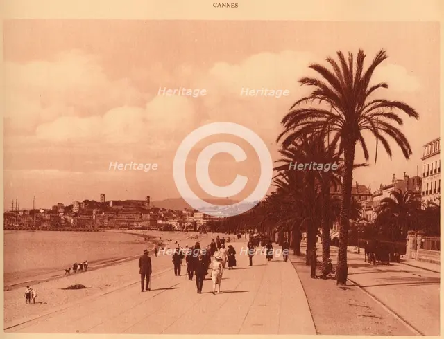 'Promenade de la Croisette and Mont Chevalier, Cannes', 1930. Creator: Unknown.