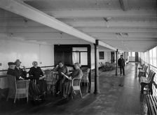 Promenade deck on SS Insulinde 1914. Creator: Kirk & Sons of Cowes