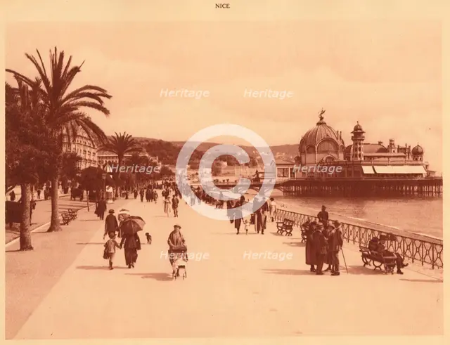 'Promenade des Anglais and the Jetty Palace, Nice', 1930. Creator: Unknown.