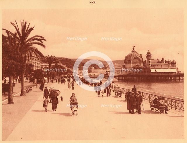 'Promenade des Anglais and the Jetty Palace, Nice', 1930. Creator: Unknown.