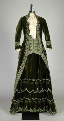 Promenade dress, French, ca. 1888. Creator: Emile Pingat