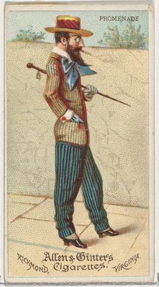 Promenade, from World's Dudes series (N31) for Allen & Ginter Cigarettes, 1888. Creator: Allen & Ginter