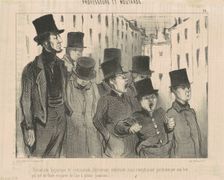 Promenade hygiénique et sentimentale ..., 19th century. Creator: Honore Daumier