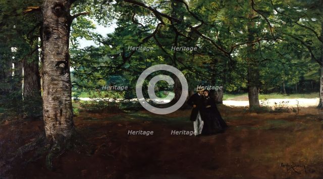 Promenade in the Woods, 1861. Creator: Charles Emile Auguste Carolus-Duran.