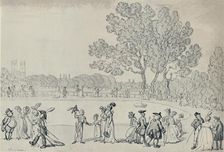 Promenade in the Green Park, 1808 (1920). Artist: Thomas Rowlandson