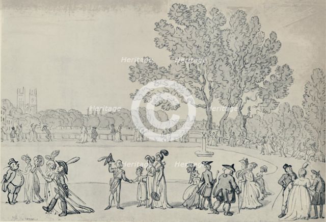 'Promenade in the Green Park, 1808', (1920). Artist: Thomas Rowlandson.