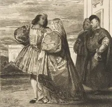 Promenade vénitienne (Venetian Promenade), 1863. Creator: Felix Bracquemond