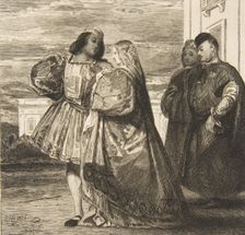 Promenade vénitienne (Venetian Promenade), 1863. Creator: Felix Bracquemond