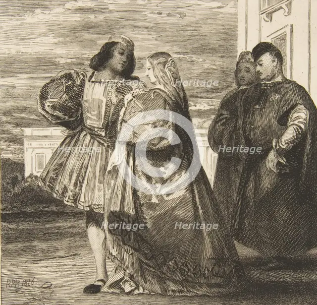 Promenade vénitienne (Venetian Promenade), 1863. Creator: Felix Bracquemond.