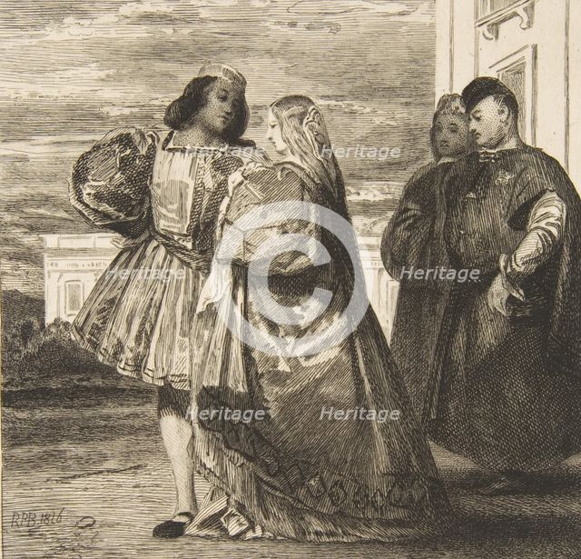 Promenade vénitienne (Venetian Promenade), 1863. Creator: Felix Bracquemond.