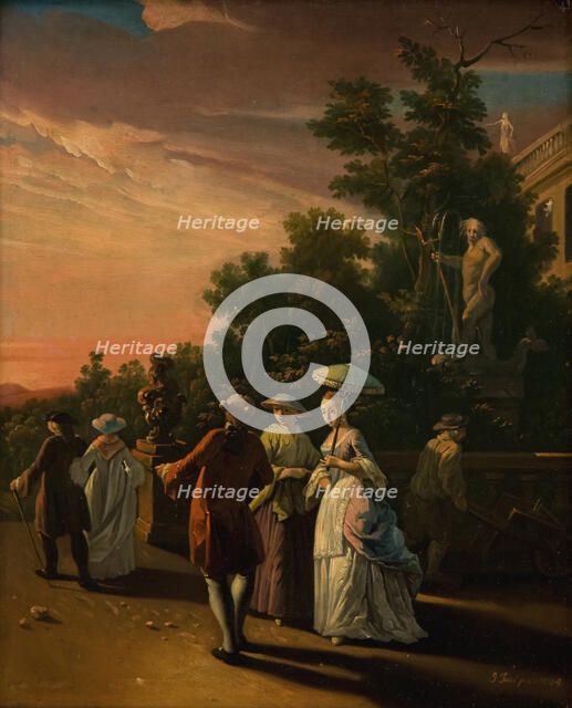 Promenading in a Park, 1764. Creator: Jens Juel.