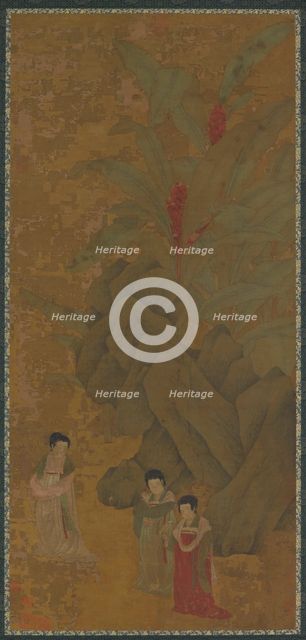 Promenading Ladies, Probably Yuan dynasty, (14th century ?). Creator: Unknown.