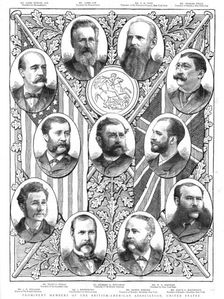 'Prominent Members of the British-American Association, United States 1888. Creator: Unknown