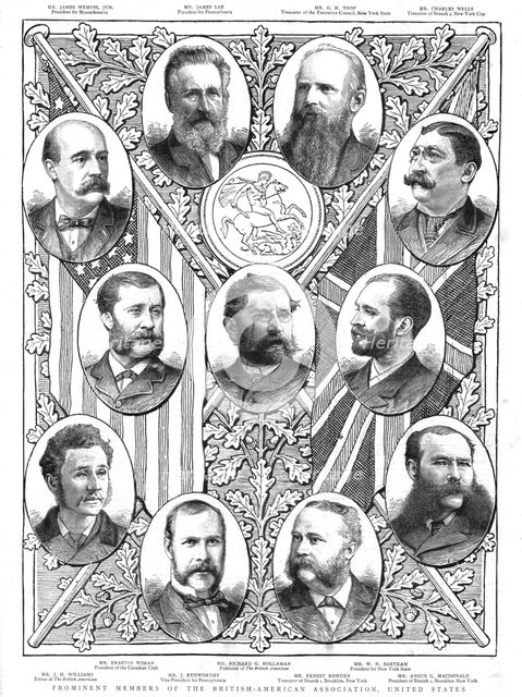 ''Prominent Members of the British-American Association, United States', 1888. Creator: Unknown.