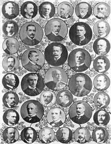 Prominent people who figured in the [King's] Birthday Honours list, 1909. Creator: Unknown