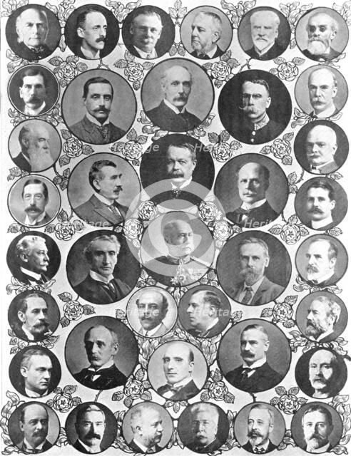 Prominent people who figured in the [King's] Birthday Honours list, 1909. Creator: Unknown.