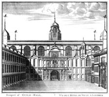 Prospect of Guildhall City of London, (1886)