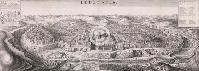 Prospect of Jerusalem, 1660., 1660. Creator: Wenceslaus Hollar.