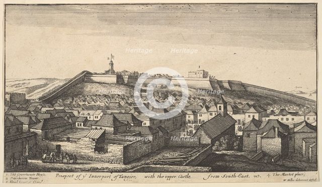 Prospect of the inner part of Tangier, ca. 1670. Creator: Wenceslaus Hollar.