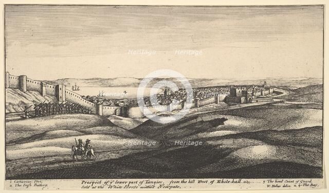 Prospect of the Lower Part of Tangier, ca. 1670. Creator: Wenceslaus Hollar.