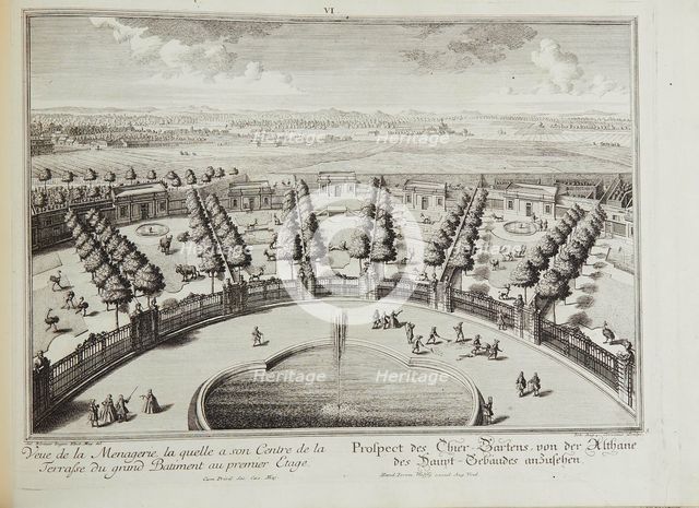 Prospect of the Zoo, 1731. Creator: Kleiner; Salomon (1700-1761).