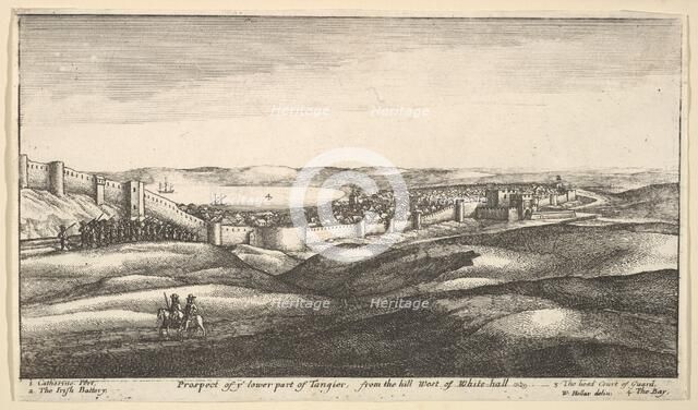 Prospect of ye lower part of Tangier, from the hill West of White-hall, 1669-73. Creator: Wenceslaus Hollar.