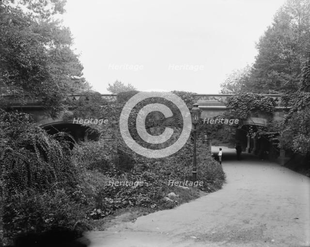 Prospect Park, Brooklyn, the bridge, ca 1900. Creator: Unknown.