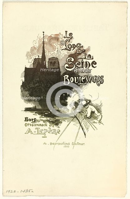 Prospectus for Le Long de la Seine et des Boulevards, 1910. Creator: Pierre Desmoulins.