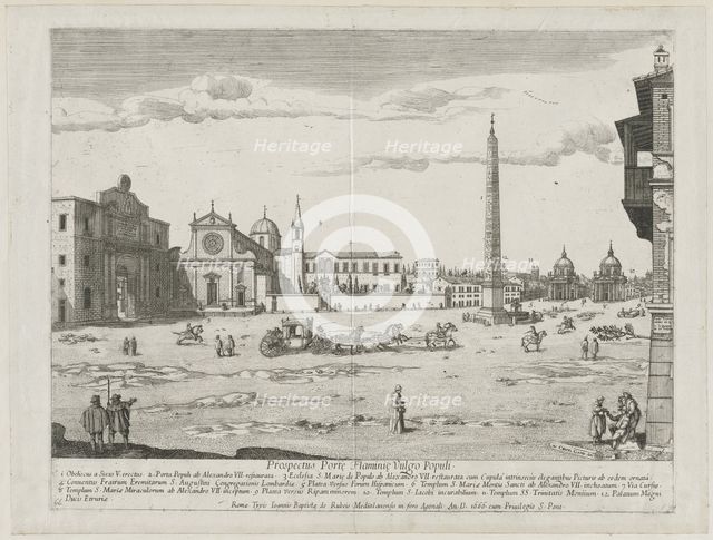 "Prospectus Locurum Urbis Romae Insign[ium]", 1666. Creator: Lievin Cruyl (Flemish, c. 1640-c. 1720).