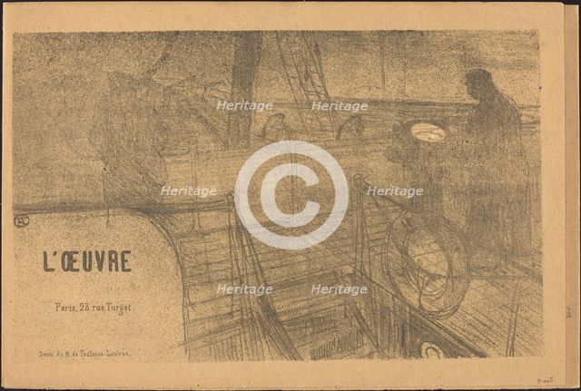 Prospectus Programme de l'Oeuvre, 1895. Creator: Henri de Toulouse-Lautrec.