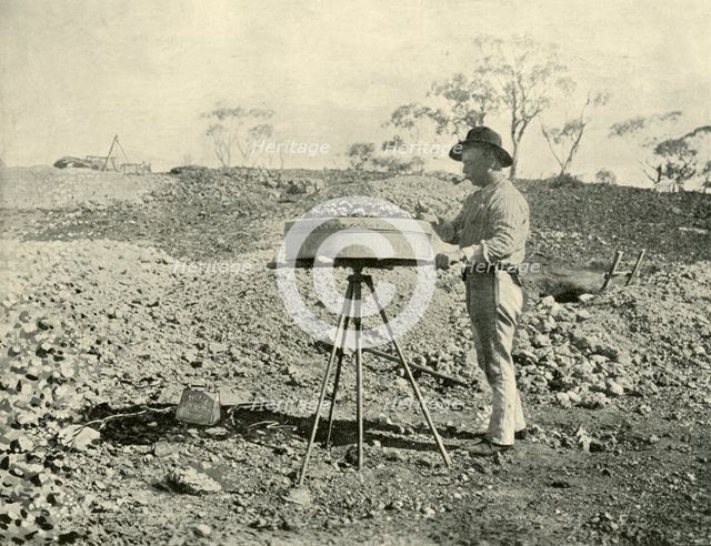 'Prospecting a Lease', 1901. Creator: Unknown.