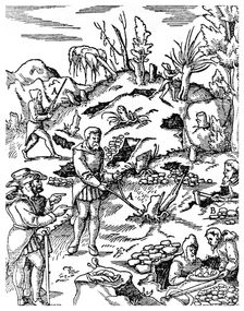 Prospecting for metals, 1556 (1956)