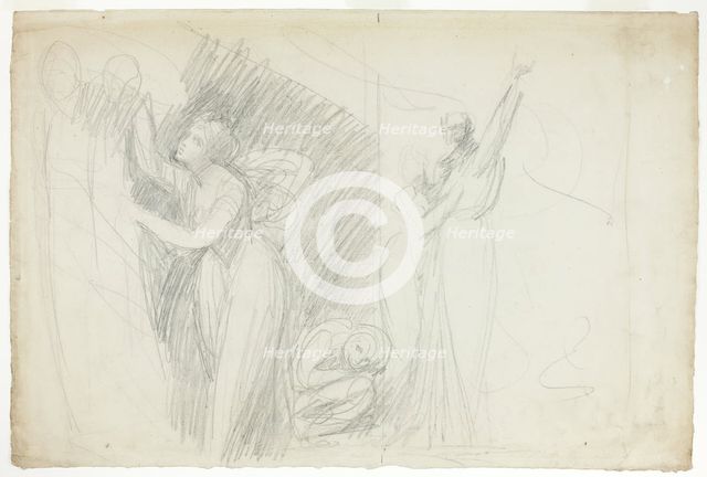 Prospero, Miranda, and Caliban, from The Tempest, c. 1786. Creator: George Romney.