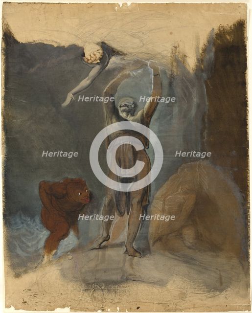 Prospero, Miranda, Caliban and Ariel, 1800/05. Creator: Henry Fuseli.
