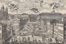 Prospetto della chiesa della Santissima Trinita de Monti detta volgarmente Piazza di Spagnia, 1696. Creator: Rossi, Matteo Gregorio de (1638-1702)