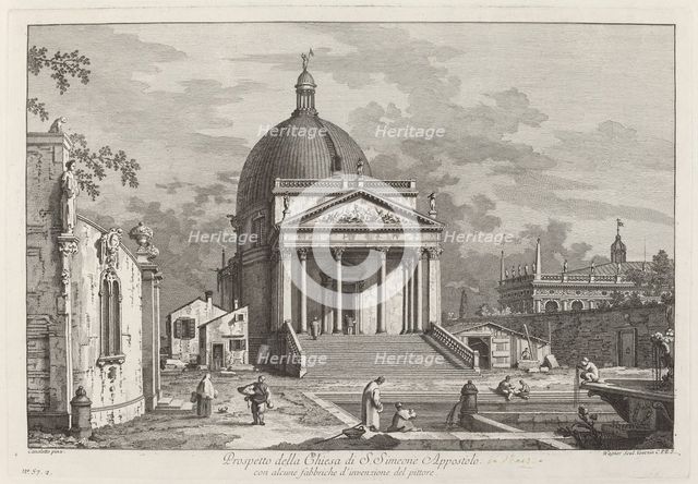 Prospetto della Chiesa di S. Simeone Appostolo, 1742. Creator: Joseph Wagner.