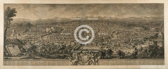 Prospetto dell'Alma Città di Roma visto dal Monte Gianciolo, Between 1745 and 1765. Creator: Vasi, Giuseppe (1710-1782).