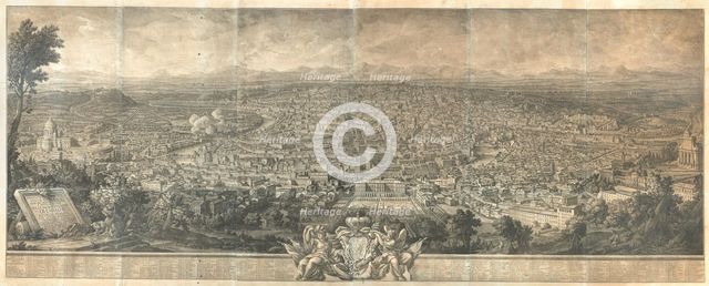 Prospetto dell'Alma Città di Roma visto dal Monte Gianciolo, c. 1750. Creator: Vasi, Giuseppe (1710-1782).