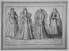 Prostibula vel (ut mollius dicam) amica Veneta; Ducis Veneti Vxor; Nobilis matrona Veneta;..., 1580. Creator: Abraham de Bruyn