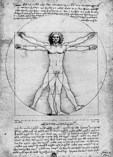 Proportions of the human figure c1492, (1936). Artist: Albrecht Dürer