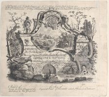 Proposal for Engraving by Subscription From an Original Picture Painted by Zuccarelle, 1756. Creator: William Austin