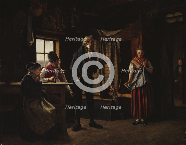 Proposal in aland, 1871. Creator: Karl Emanuel Jansson.