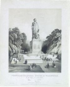 Proposed Colossal Statue of George Washington for the City of New York, 1845. Creator: G. Thomas